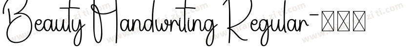 Beauty Handwriting Regular字体转换
